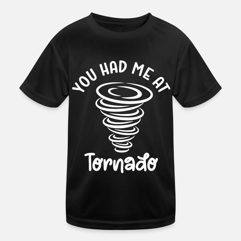 Tornado - Kinder Funktions-T-Shirt - Schwarz