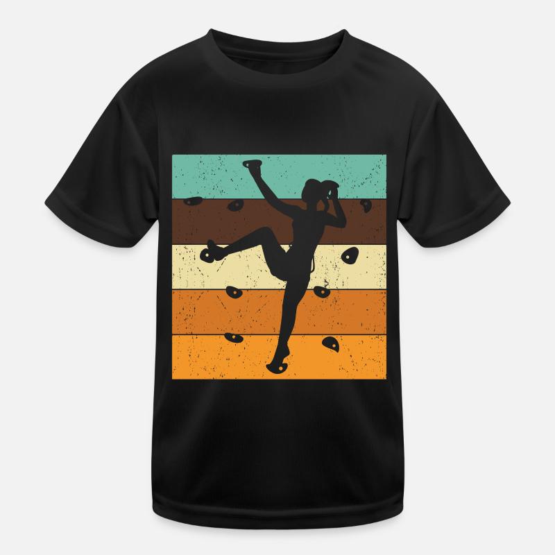 Wand Klettern Kinder Funktions-T-Shirt