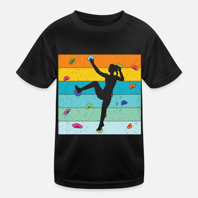 Wall Climbing Kids Functional T-Shirt