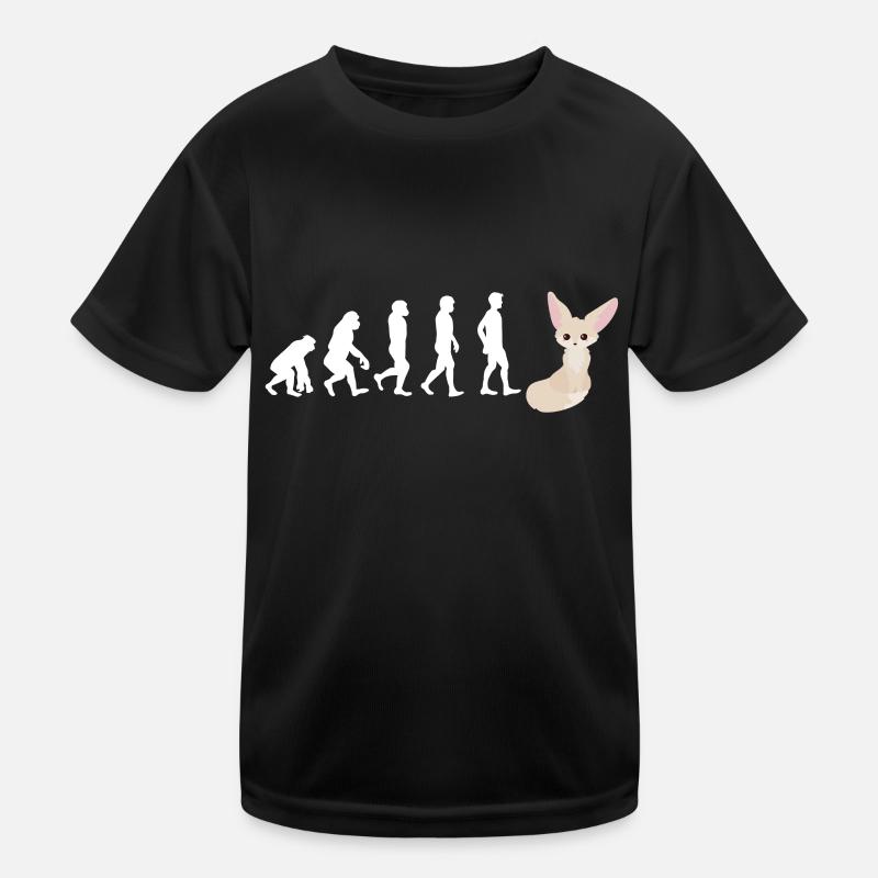 Fennec Fox - Kinder Funktions-T-Shirt - Schwarz