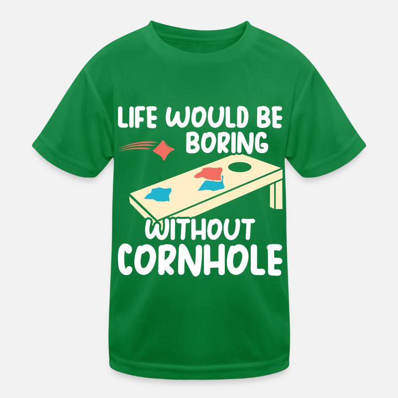 Cornhole Kinder Funktions-T-Shirt