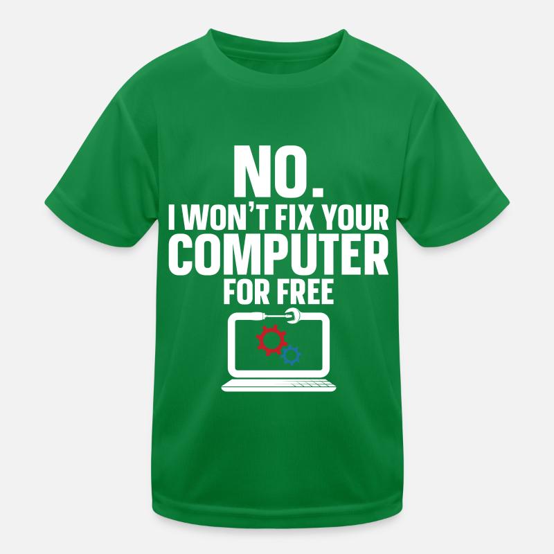 Computerreparaturtechnologie -Support -Technologie Kinder Funktions-T-Shirt