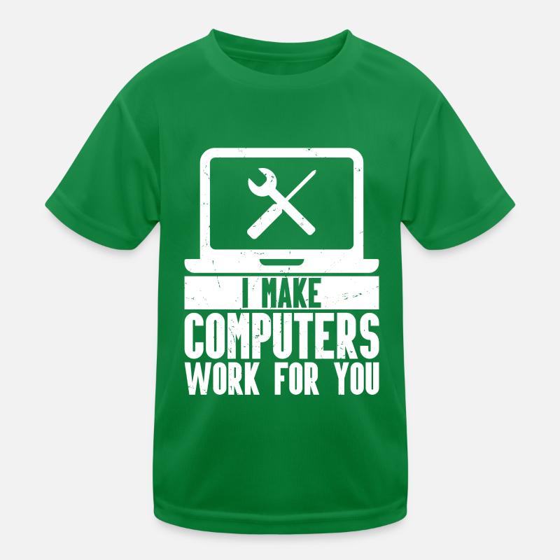 Computerreparaturtechnologie -Support -Technologie Kinder Funktions-T-Shirt