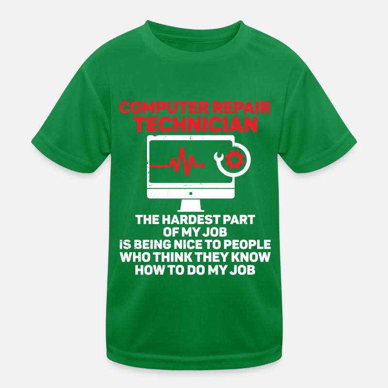 Computerreparaturtechnologie -Support -Technologie Kinder Funktions-T-Shirt