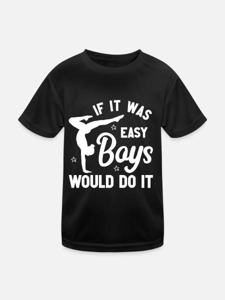 Tumbler Gymnast Girl Tumbler - Kids Functional T-Shirt - black - Front