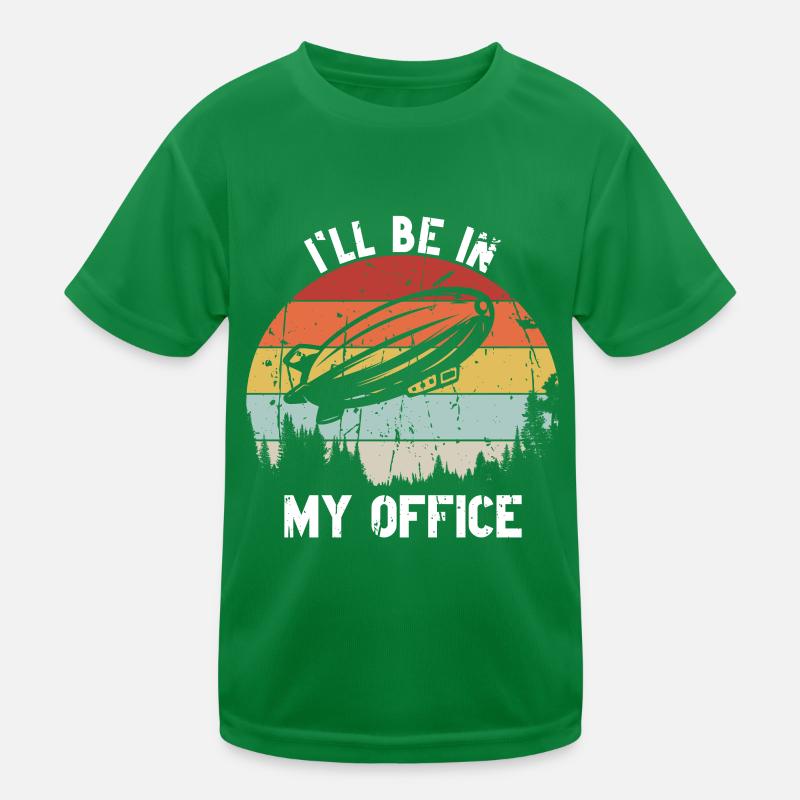 Zeppelin Flugzeugluftschiff Leitbarer Luftfahrt Kinder Funktions-T-Shirt