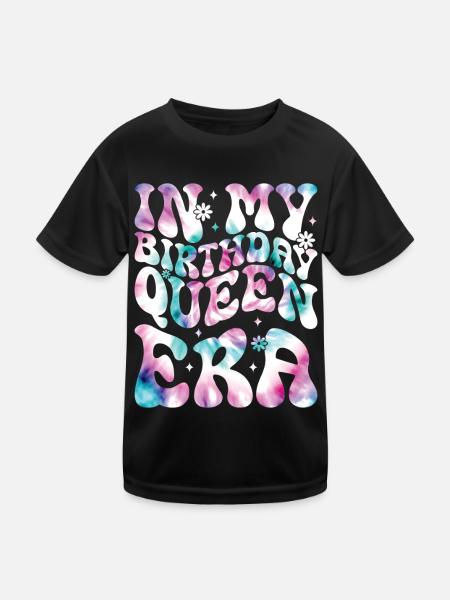 Anniversaire Queen Groovy Flower Party Famille - T-shirt sport Enfant - noir - Devant