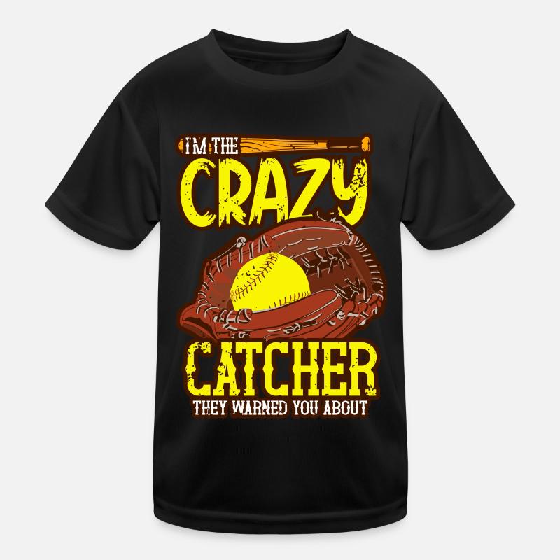 Baseball Catcher Baseball Player Pitcher Kids Functional T-Shirt