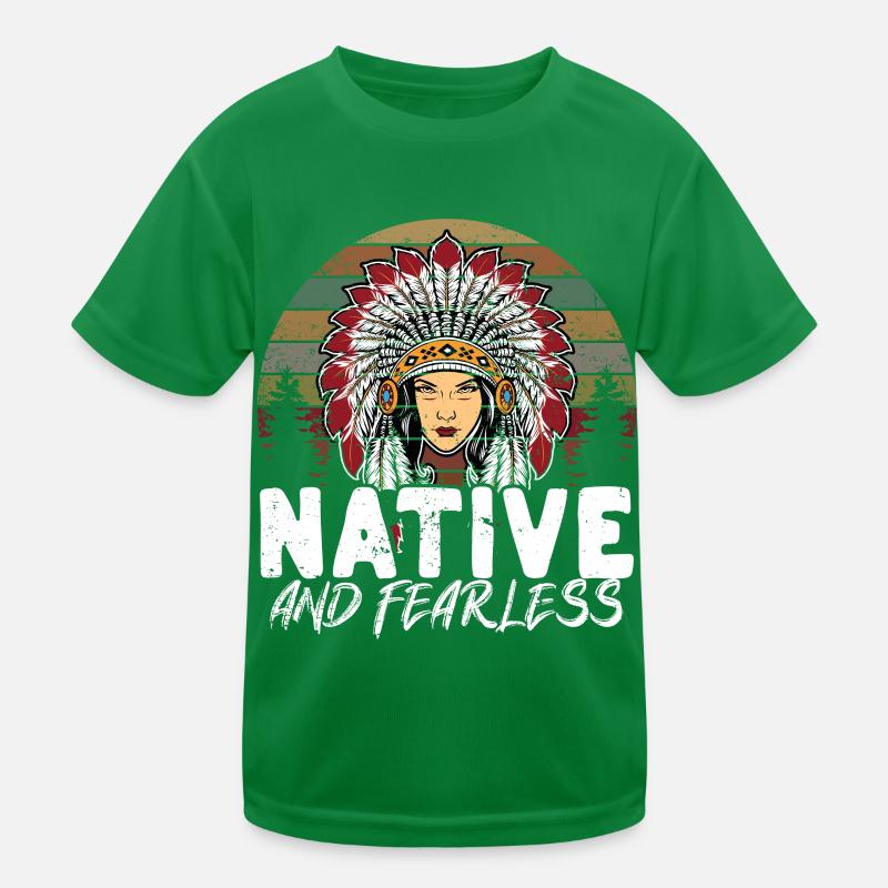Native Americans Indigenous Indians Kids Functional T-Shirt