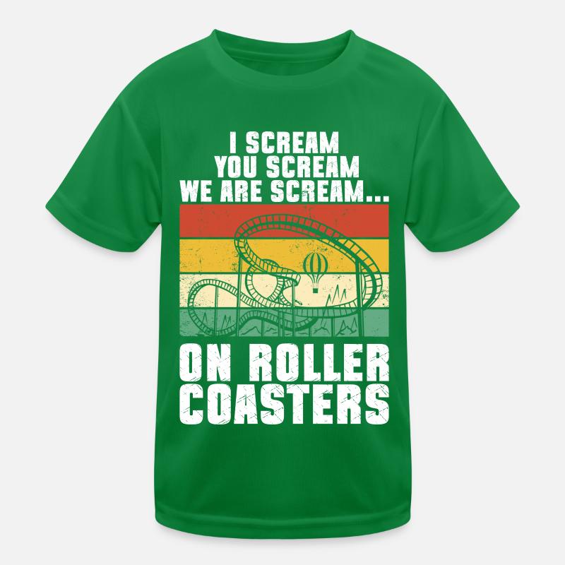 Parc d’attractions Roller Coaster Roller Coaster Ride T-shirt sport Enfant