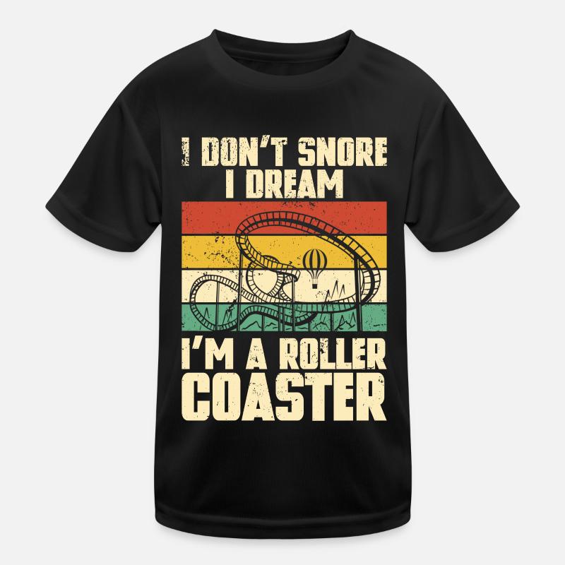 Roller Coaster Amusement Park Roller Coaster Ride Kids Functional T-Shirt