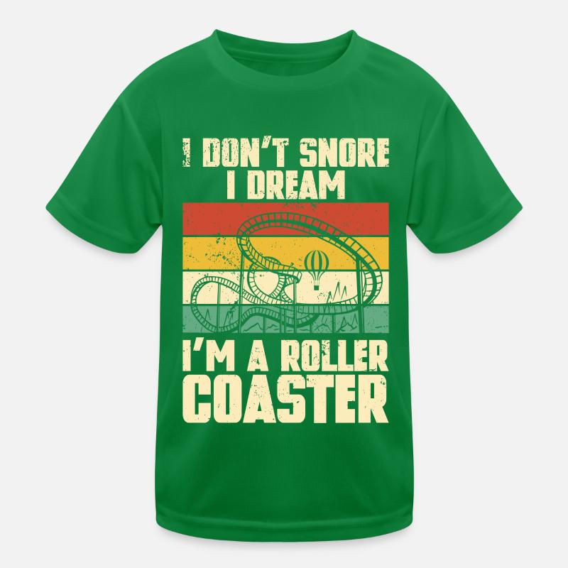 Roller Coaster Amusement Park Roller Coaster Ride Kids Functional T-Shirt