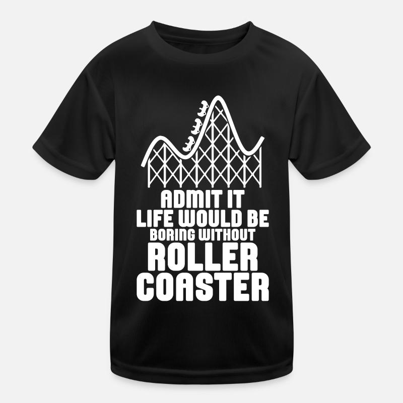 Roller Coaster Amusement Park Roller Coaster Ride Kids Functional T-Shirt