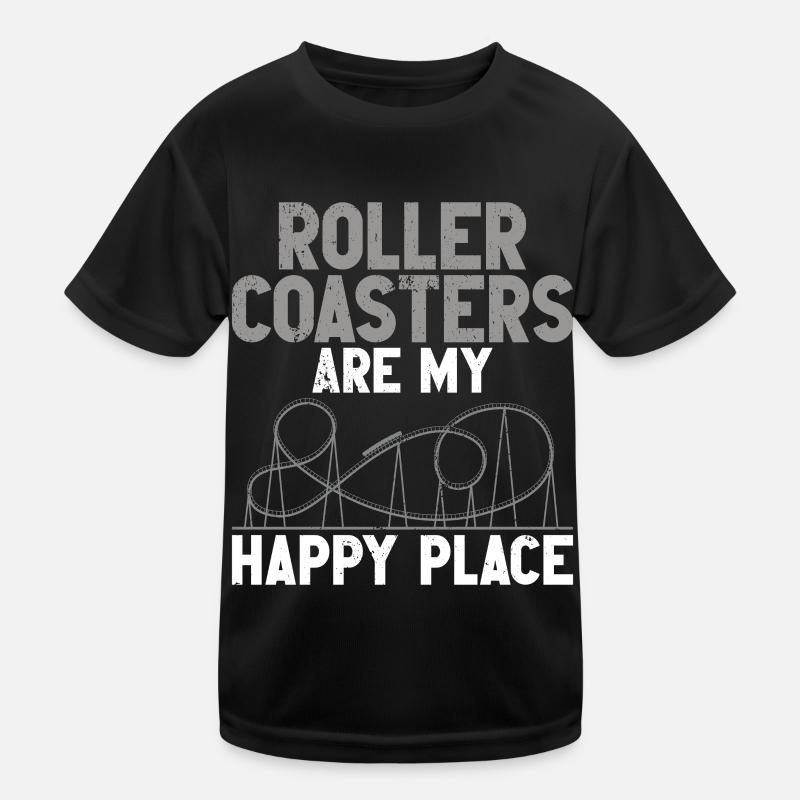 Roller Coaster Amusement Park Roller Coaster Ride Kids Functional T-Shirt