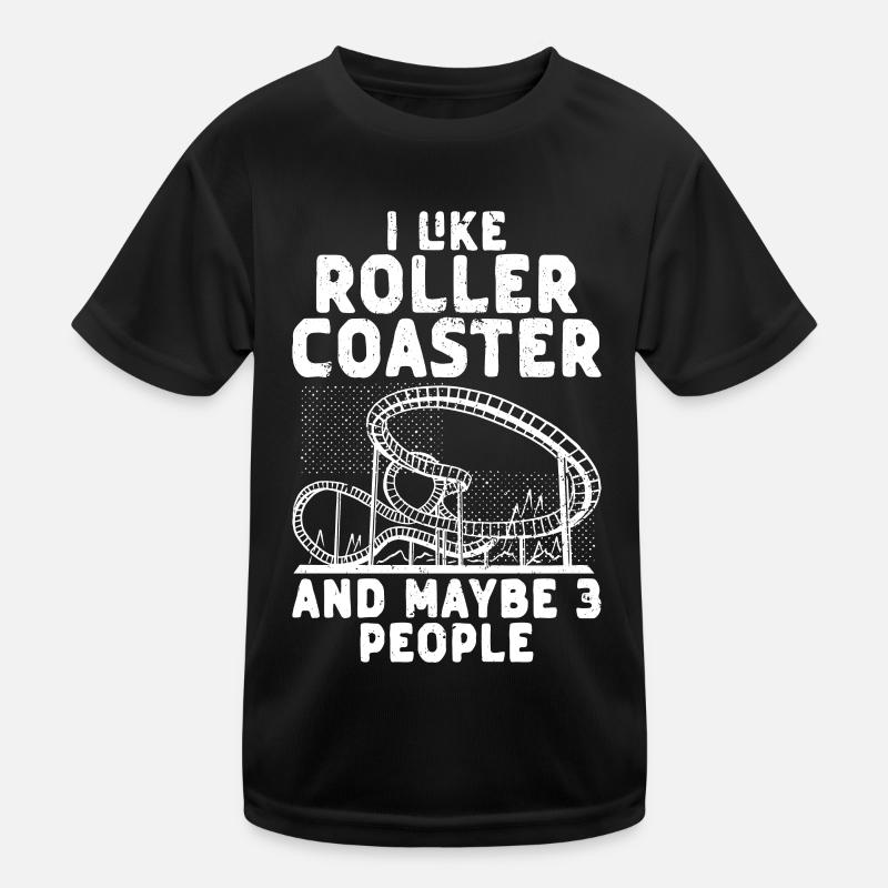Roller Coaster Amusement Park Roller Coaster Ride Kids Functional T-Shirt