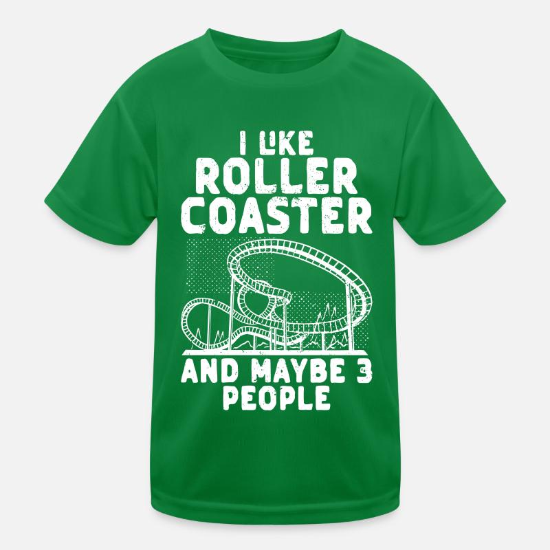 Roller Coaster Amusement Park Roller Coaster Ride Kids Functional T-Shirt
