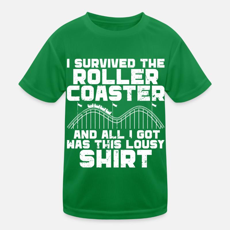 Roller Coaster Amusement Park Roller Coaster Ride Kids Functional T-Shirt