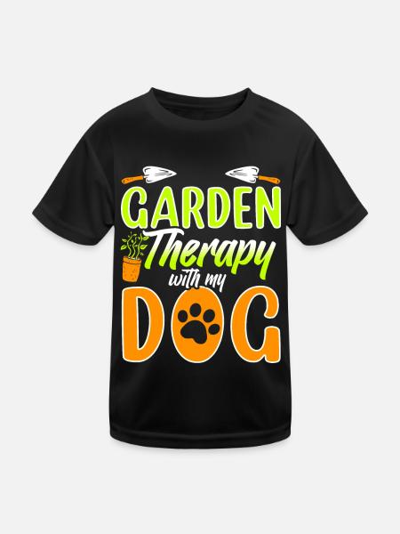 Garden and Dogs Planters Gifts Gardeners - Kids Functional T-Shirt - black - Front