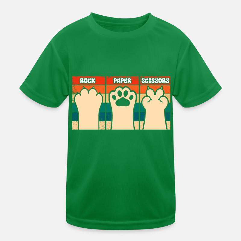 Pierre Papier Ciseaux Jeu De Main Drôle Chat Enfants T-shirt sport Enfant