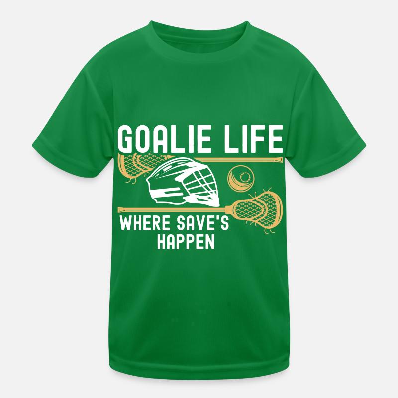 Lacrosse Torwart Lacrosse Handschuhe Kleben Locker Kinder Funktions-T-Shirt
