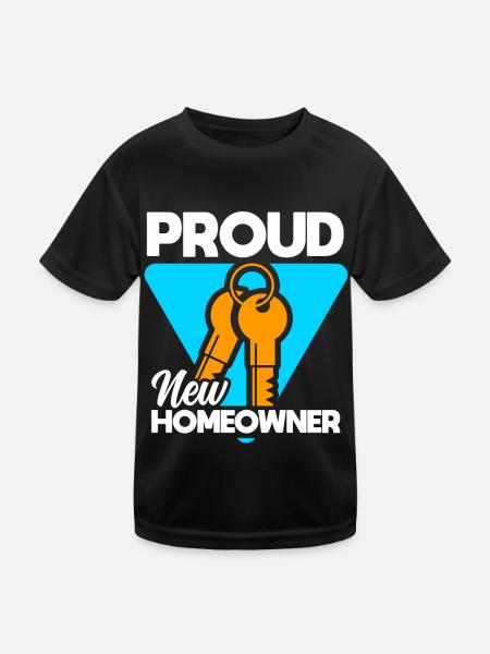 Neuer Hausbesitzer Hauswarmester Hausbesitzer - Kinder Funktions-T-Shirt - Schwarz - Vorne