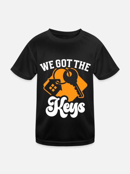 Neuer Hausbesitzer Hauswarmester Hausbesitzer - Kinder Funktions-T-Shirt - Schwarz - Vorne