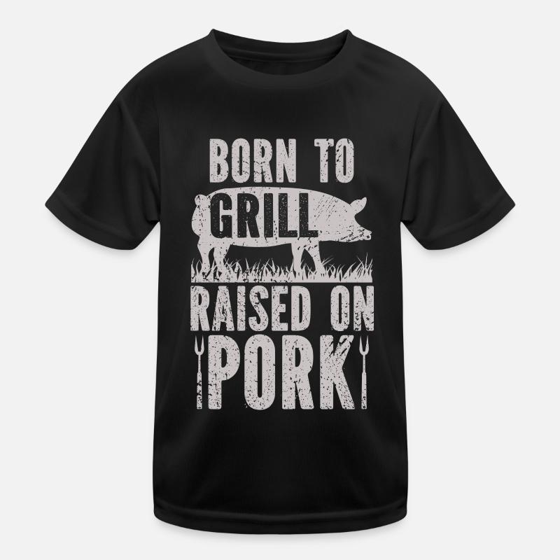 Grill Grillgrill Schweinefleisch Kinder Funktions-T-Shirt