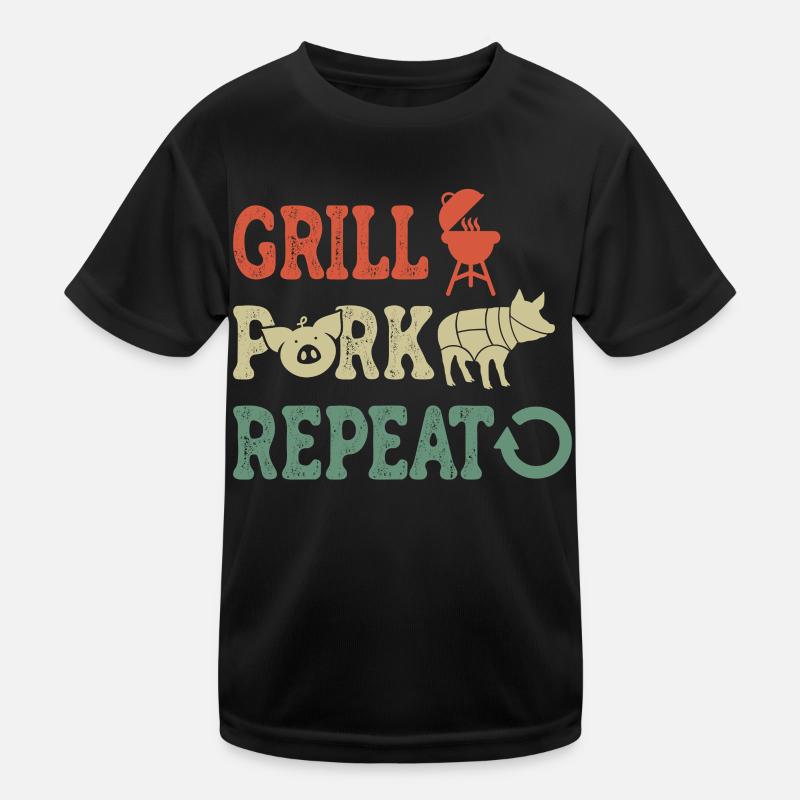 Grill Pork Kids Functional T-Shirt