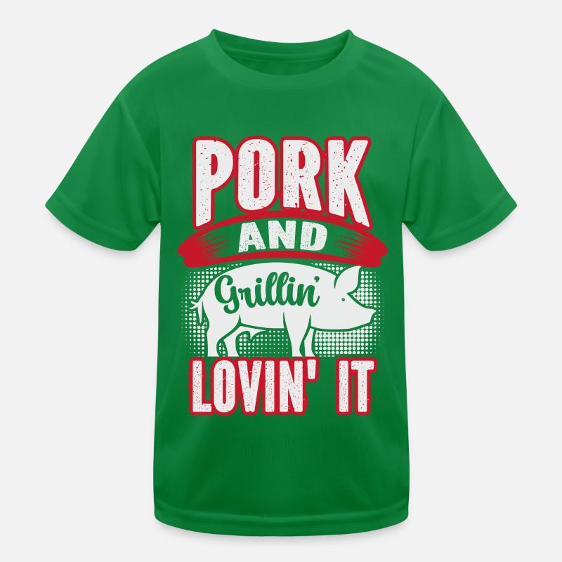 Grill Pork Kids Functional T-Shirt