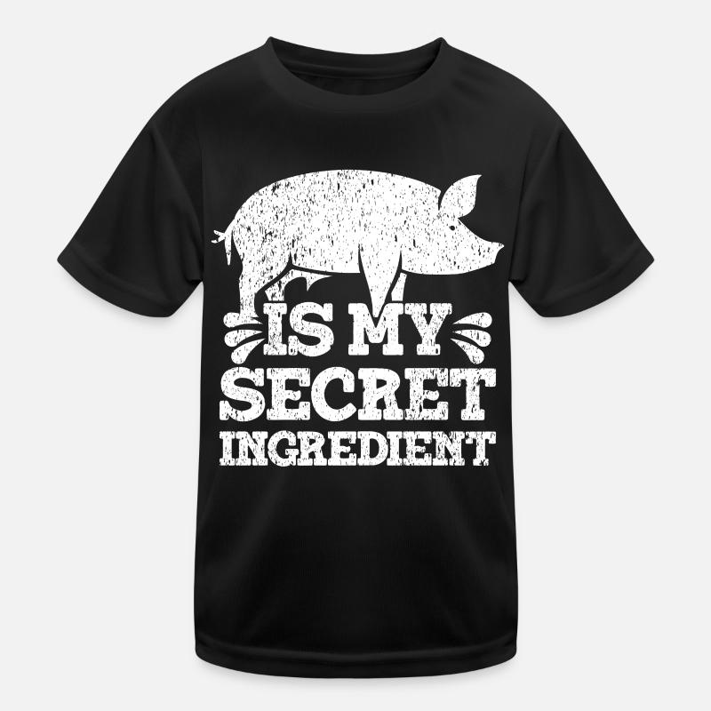 Grill Grillgrill Schweinefleisch Kinder Funktions-T-Shirt