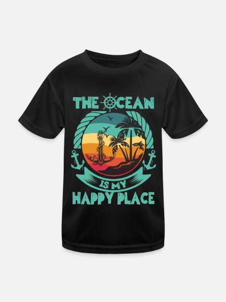 Boat Captain Funny Boat Sailing Lake Boater - Kids Functional T-Shirt - black - Front