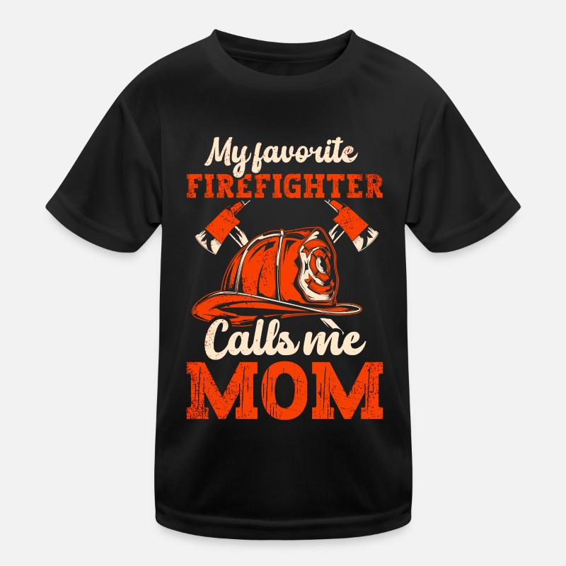 Feuerwehrmutter Feuerwehr Mutter Kinder Funktions-T-Shirt