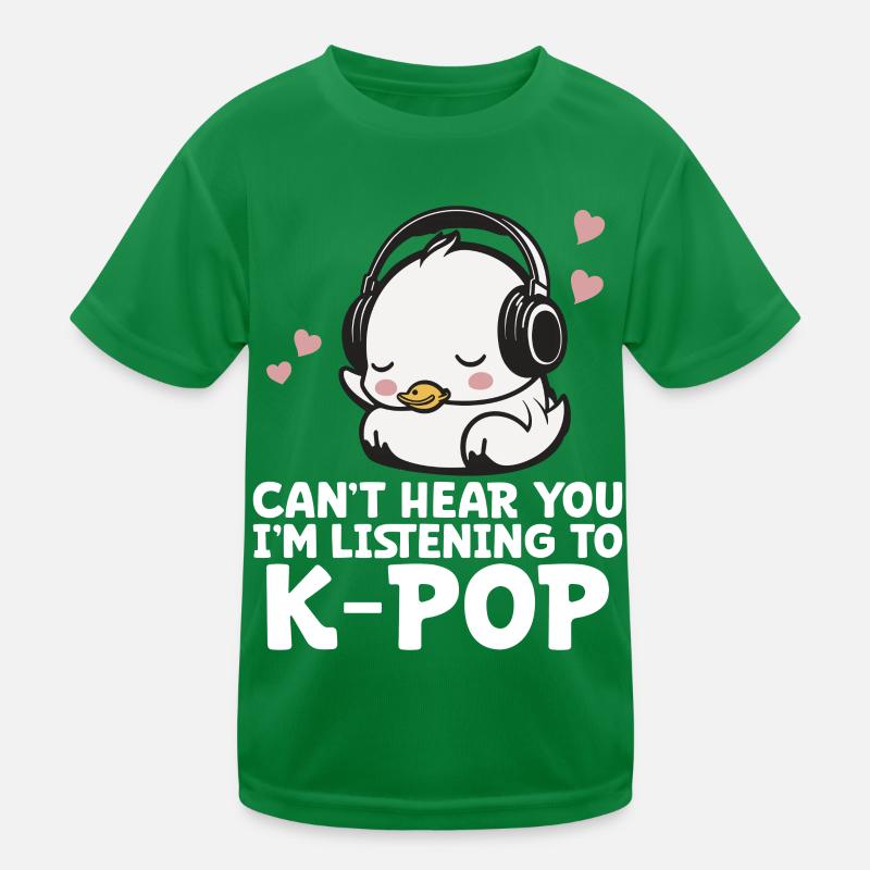 Je ne t’entends pas, j’écoute Kpop Duck K-pop T-shirt sport Enfant