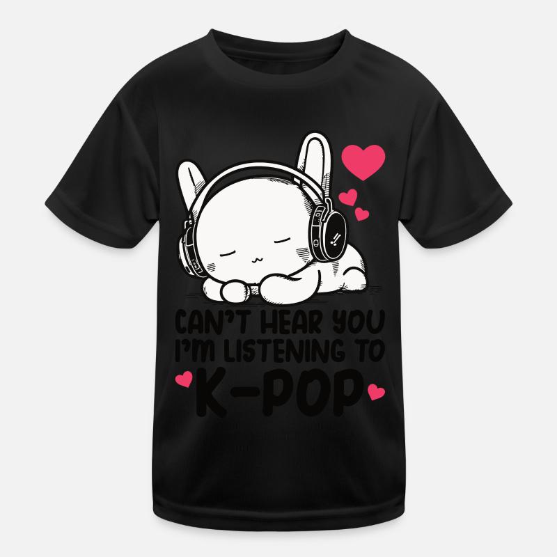 Je ne t’entends pas, j’écoute Kpop Rabbit K-pop T-shirt sport Enfant