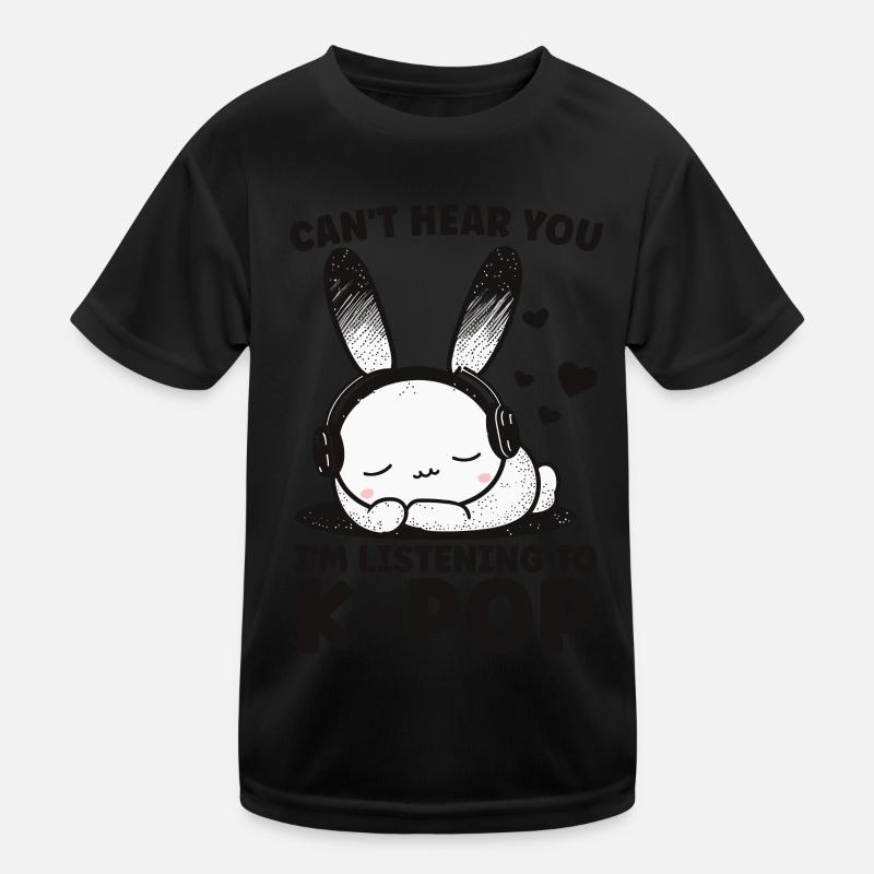 Je ne t’entends pas, j’écoute Kpop Rabbit K-pop T-shirt sport Enfant