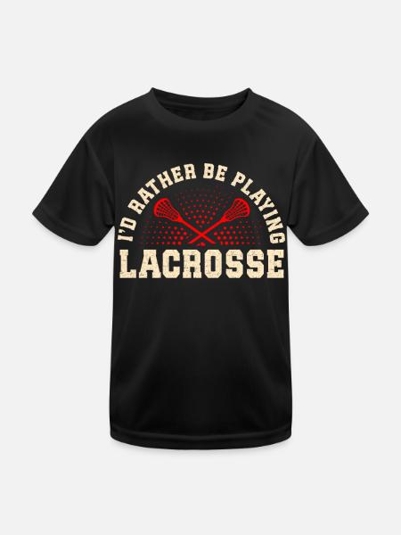Bâton de crosse Lax Fille Joueur Maman Gardien de but Femmes - T-shirt sport Enfant - noir - Devant