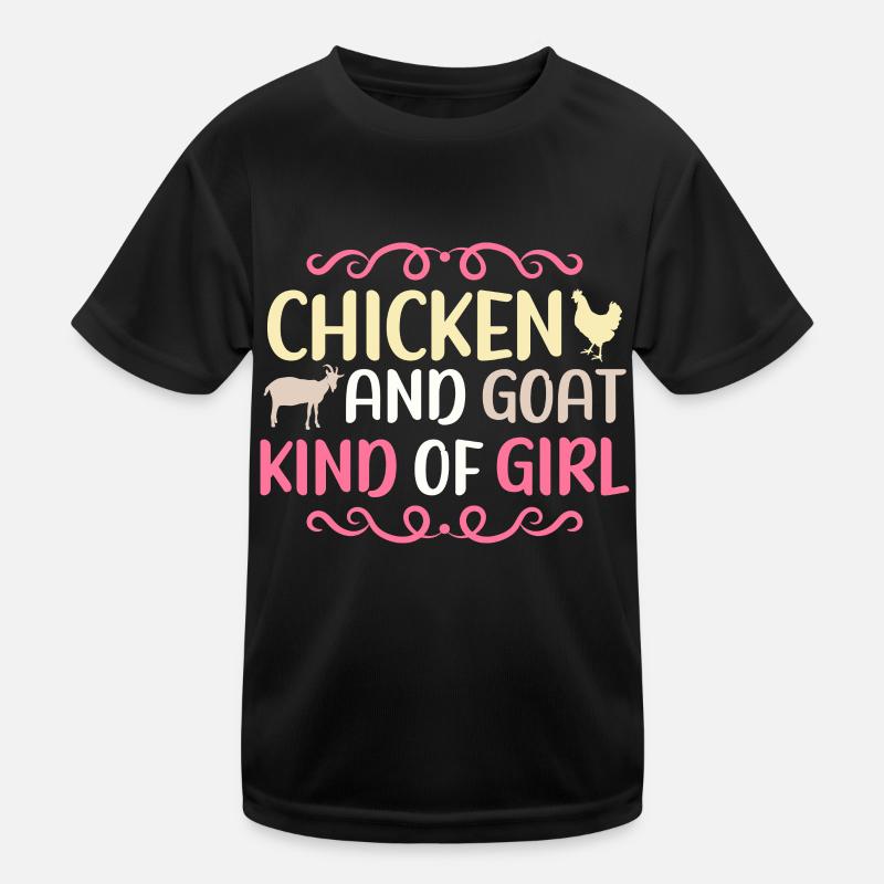 Goats & Chickens Funny Goat Lover Kids Functional T-Shirt
