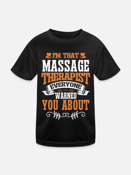 Massagetherapeuten Therapie Masseuse Wertschätzung - Kinder Funktions-T-Shirt - Schwarz - Vorne