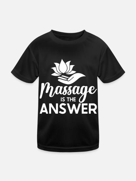 Massagetherapeuten Therapie Masseuse Wertschätzung - Kinder Funktions-T-Shirt - Schwarz - Vorne