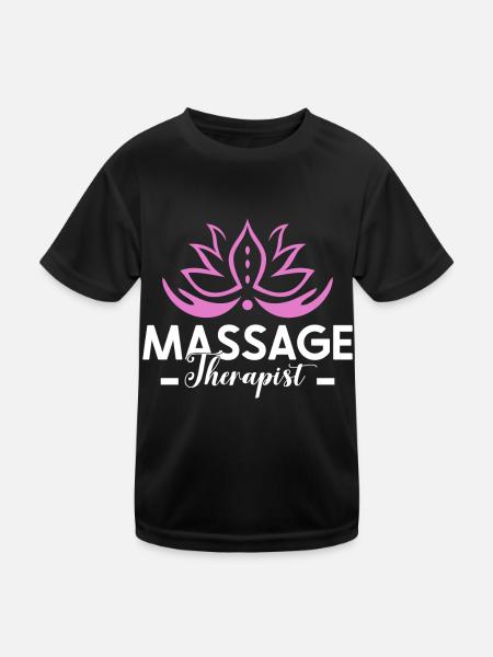 Massagetherapeuten Therapie Masseuse Wertschätzung - Kinder Funktions-T-Shirt - Schwarz - Vorne