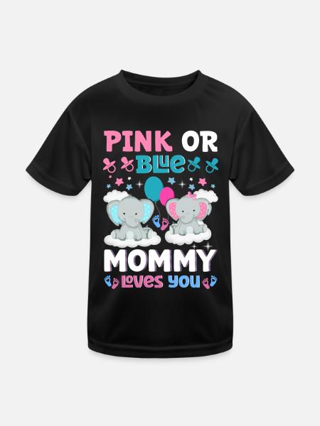 Maman rose ou bleue t'aime le sexe - T-shirt sport Enfant - noir - Devant