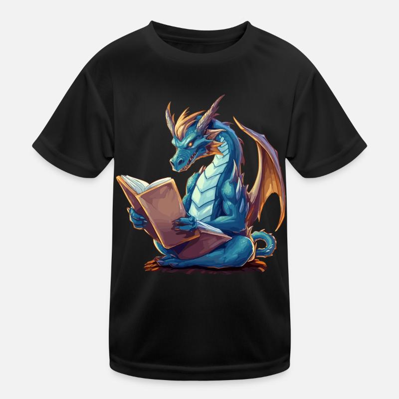 Dragons Et Livres Nerd Dragon Lovers T-shirt sport Enfant