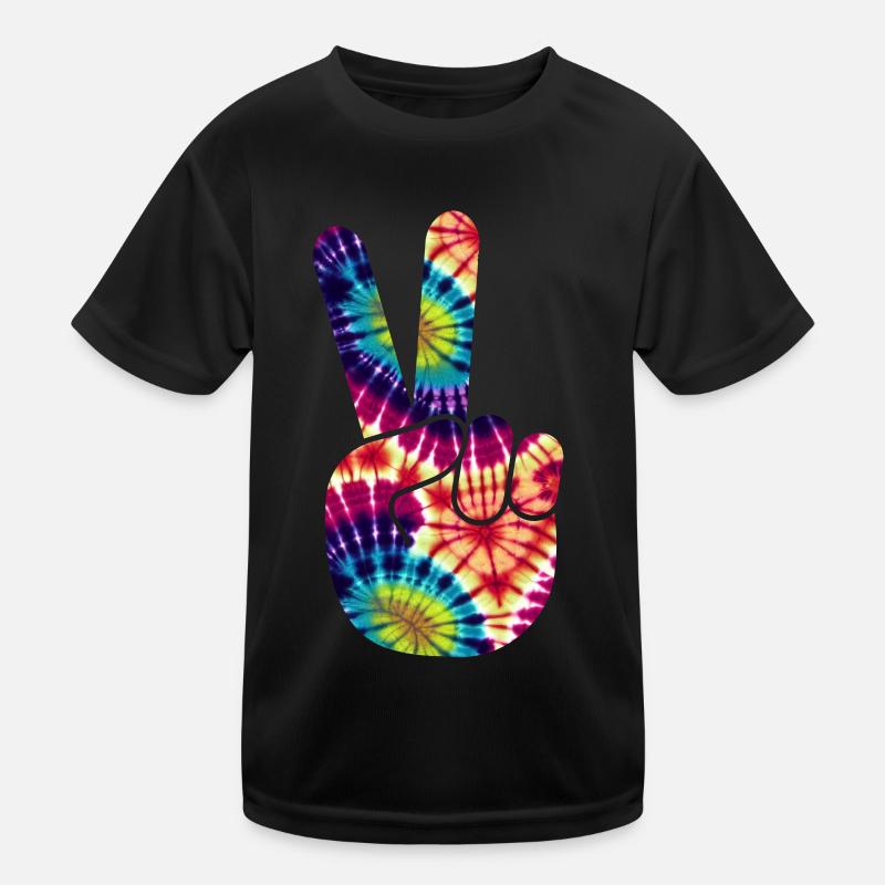 Groovy Tie Dye Retro 70s Hippie Vintage Kids Functional T-Shirt