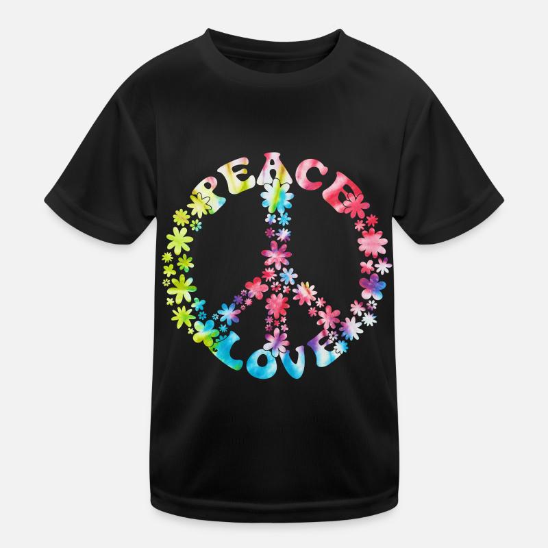 Groovy Tie Dye Retro 70s Hippie Vintage Kids Functional T-Shirt