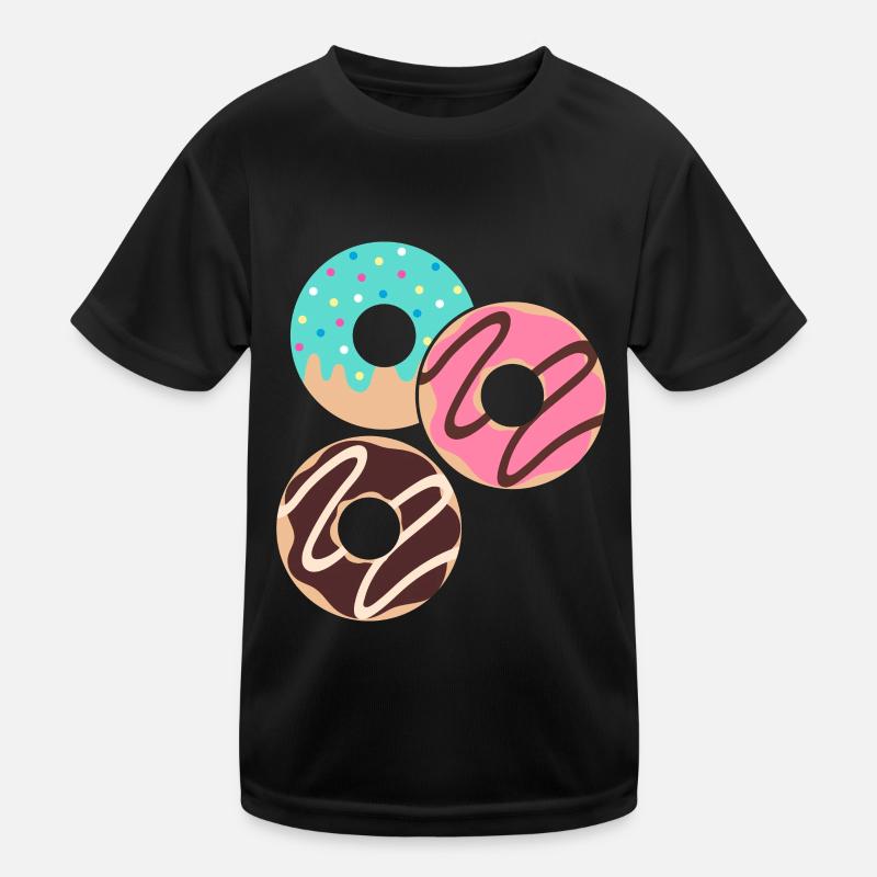 Donut Themed Donut Sprayed Funny Cute Kids Functional T-Shirt