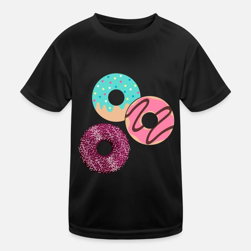 Donut Themed Donut Sprayed Funny Cute Kids Functional T-Shirt