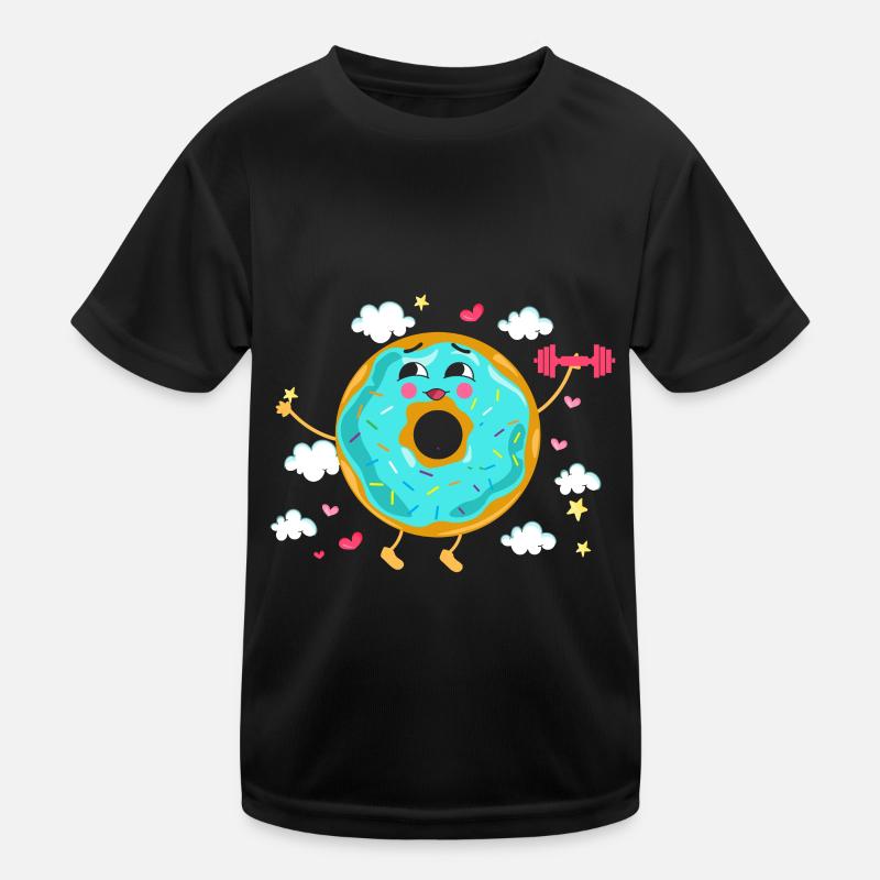 Donut Themed Donut Sprayed Funny Cute Kids Functional T-Shirt
