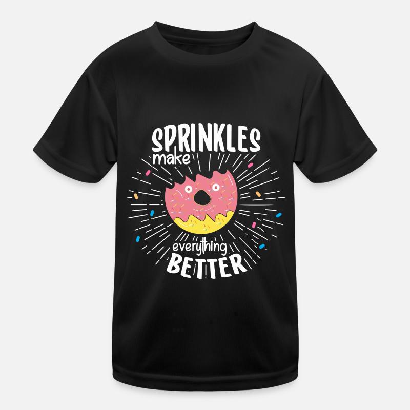 Donut Themed Donut Sprayed Funny Cute Kids Functional T-Shirt