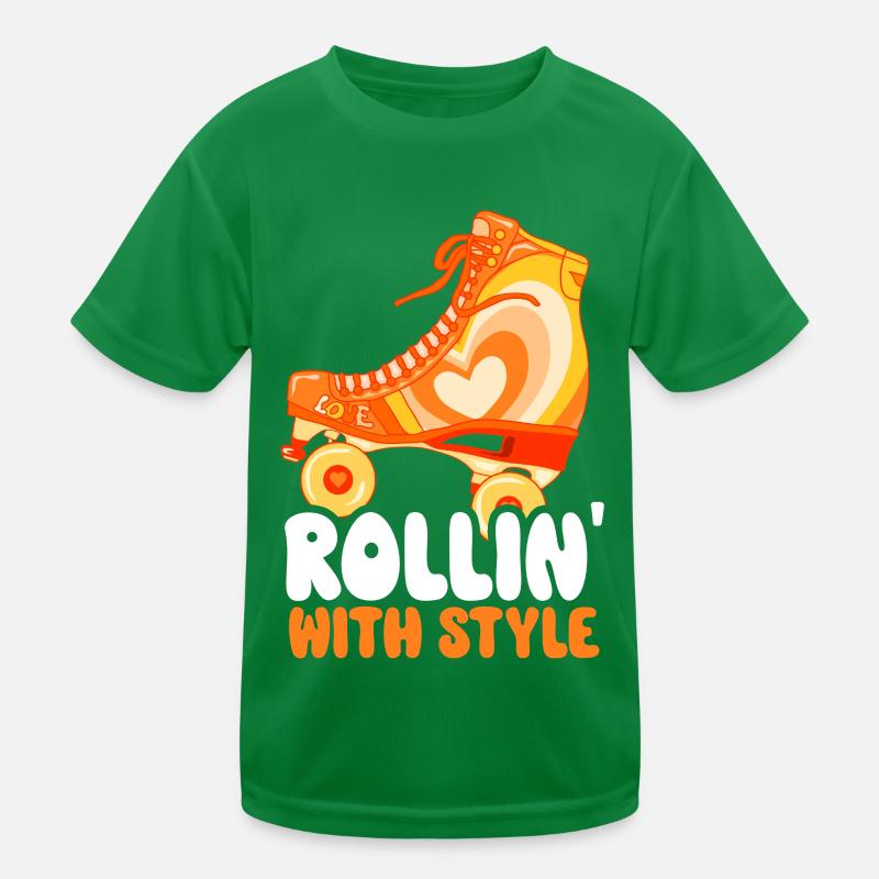 Rollerskates Funny 80er Roller Disco Skating Kinder Funktions-T-Shirt
