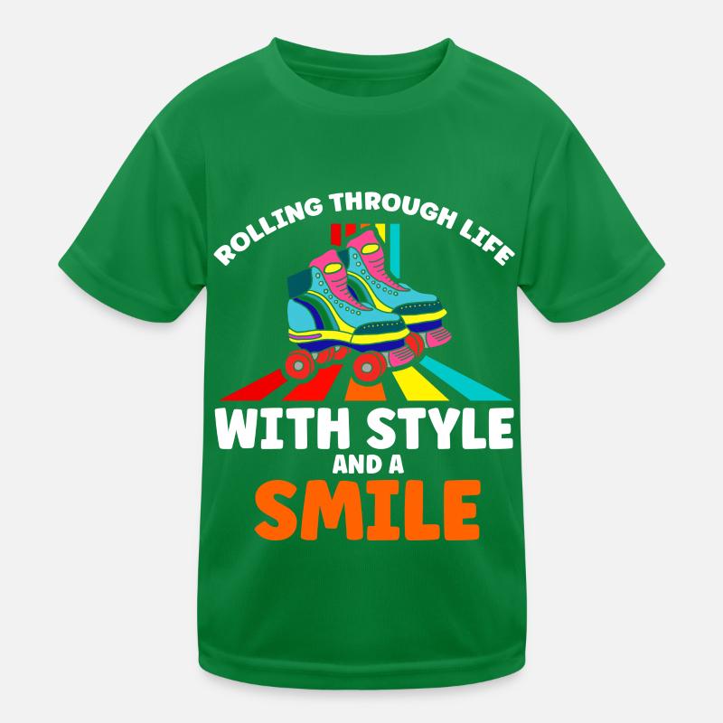 Rollerskates Funny 80er Roller Disco Skating Kinder Funktions-T-Shirt